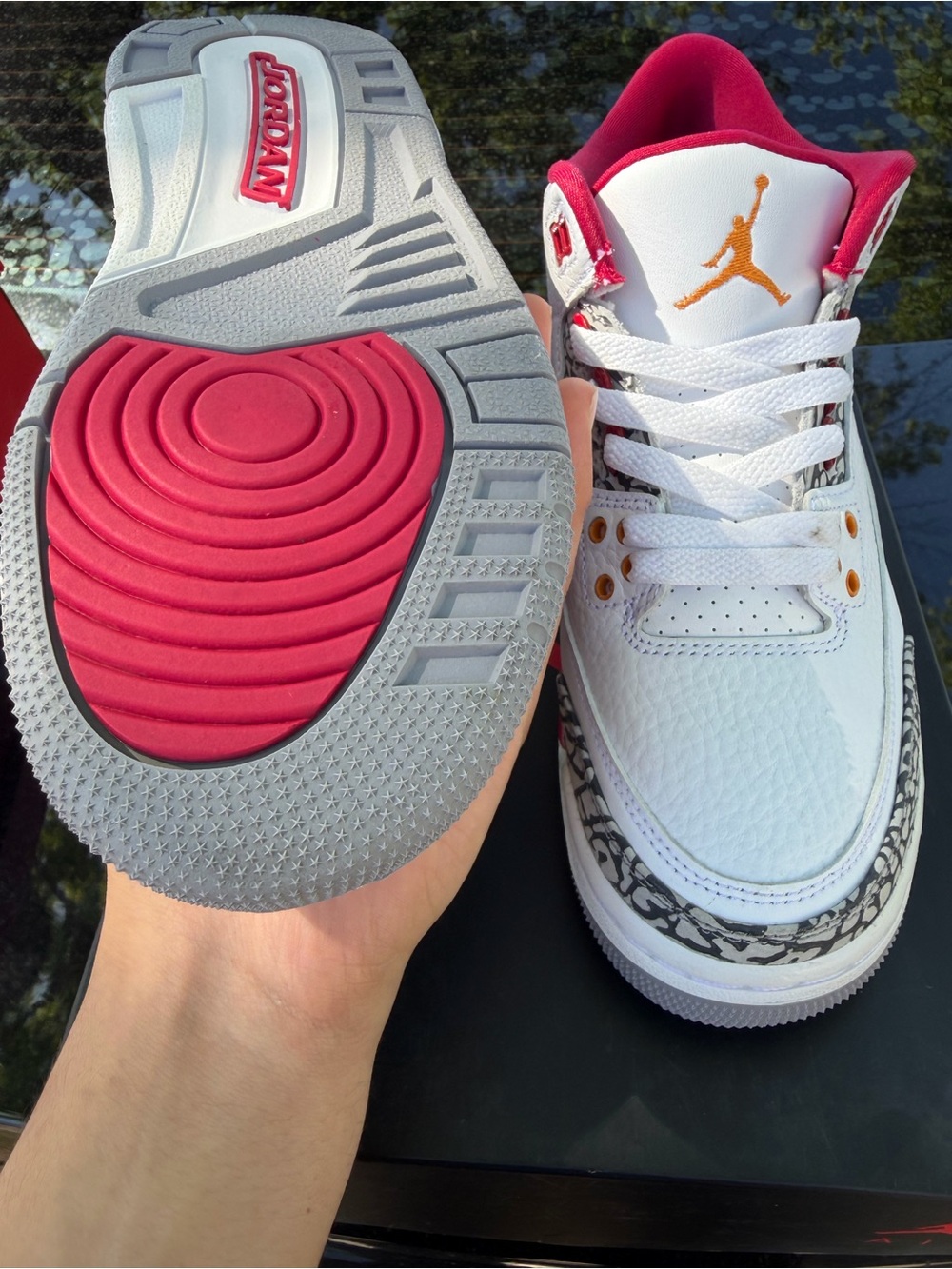 Jordan 3 Cardinal (GS) - Picture 6 of 6